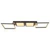 Globo BOSSY Deckenleuchte LED Holzoptik, Schwarz, 1-flammig