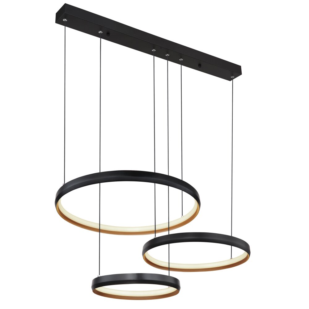 Globo HALLI Hängeleuchte LED Schwarz, 1-flammig, Fernbedienung main product photo