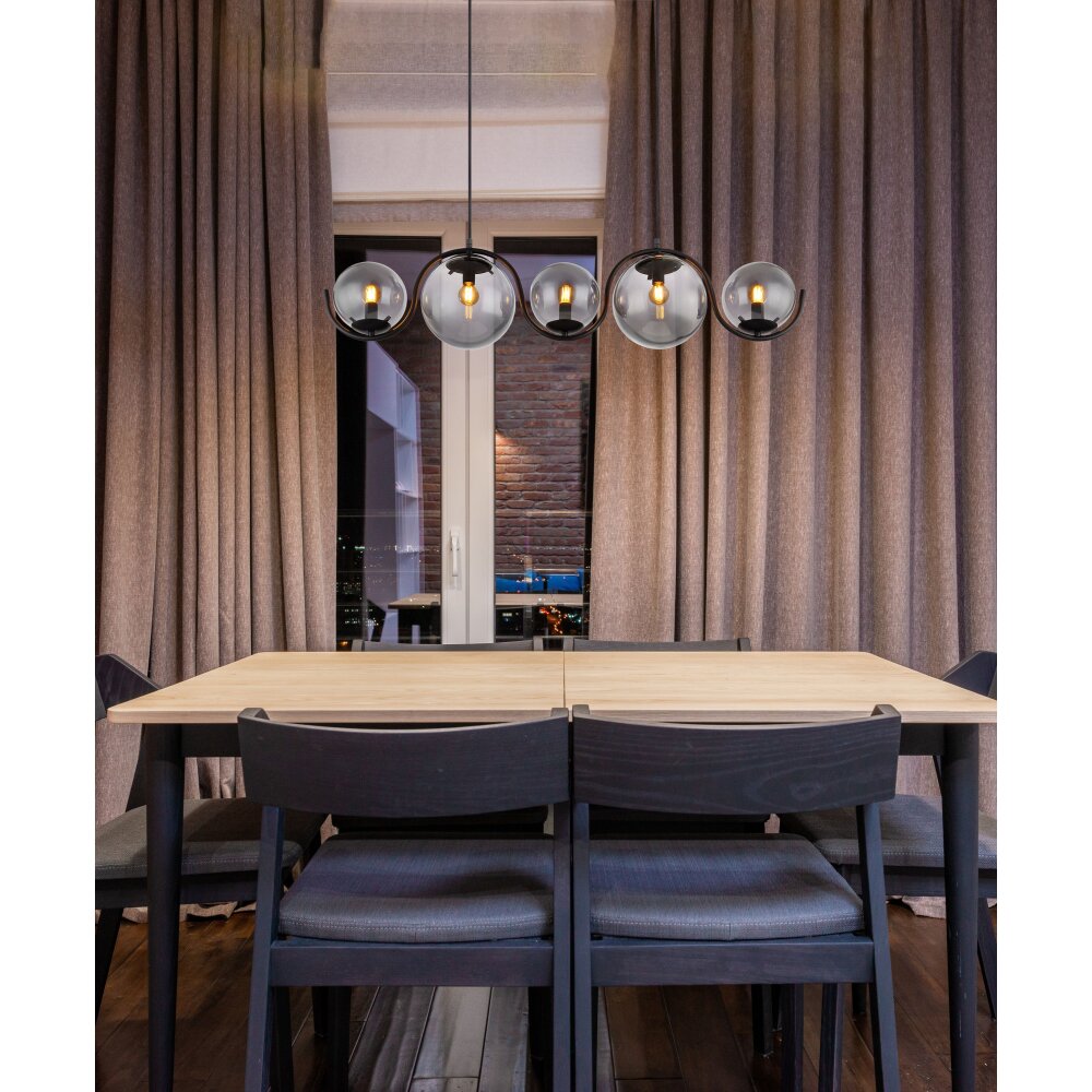 Globo PORRY Hängeleuchte Schwarz, 5-flammig main product photo