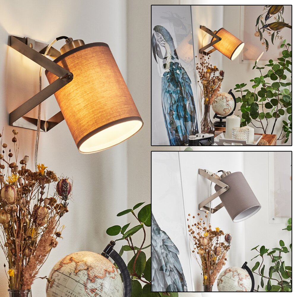 Puelches Wandleuchte Nickel-Matt, 1-flammig main product photo