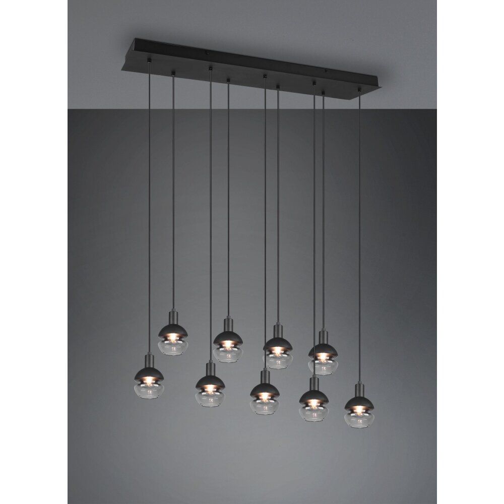 Trio Mela Pendelleuchte Schwarz, 9-flammig main product photo