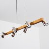 Zuoz Pendelleuchte Naturfarben, Nickel-Matt, 6-flammig
