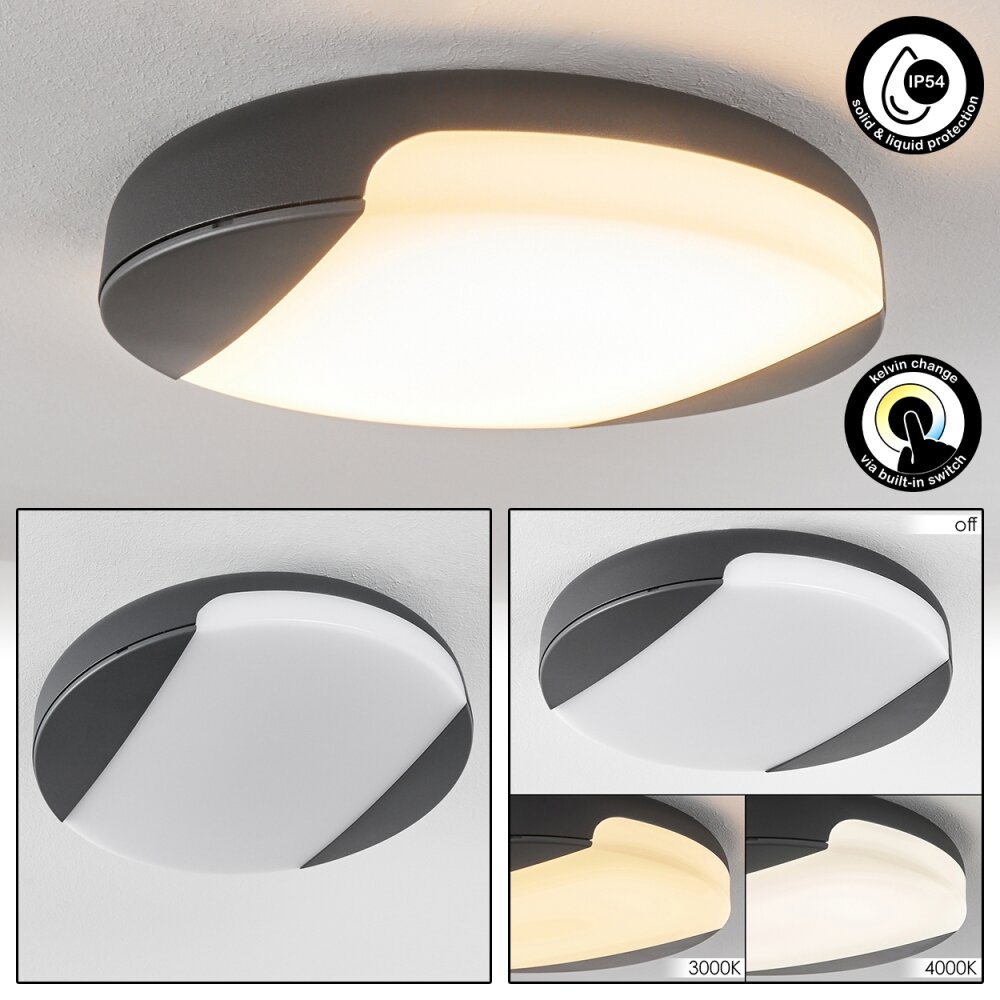 Joserand Außendeckenleuchte LED Anthrazit, 1-flammig main product photo