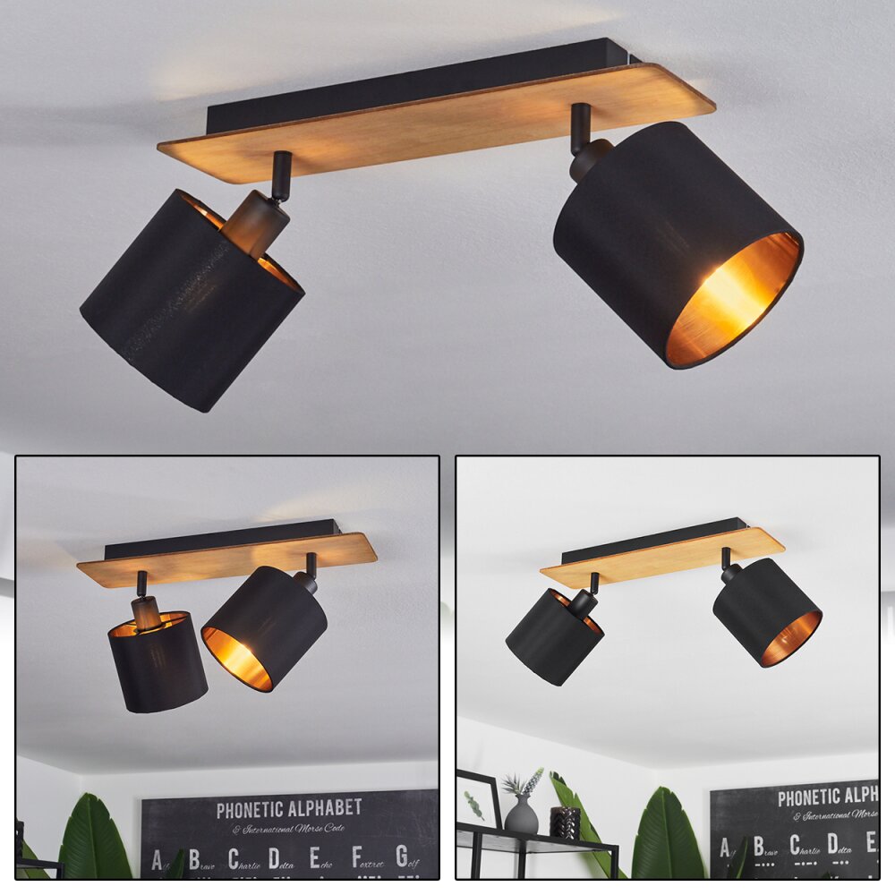 Alsen Deckenleuchte Braun, Schwarz, 2-flammig main product photo