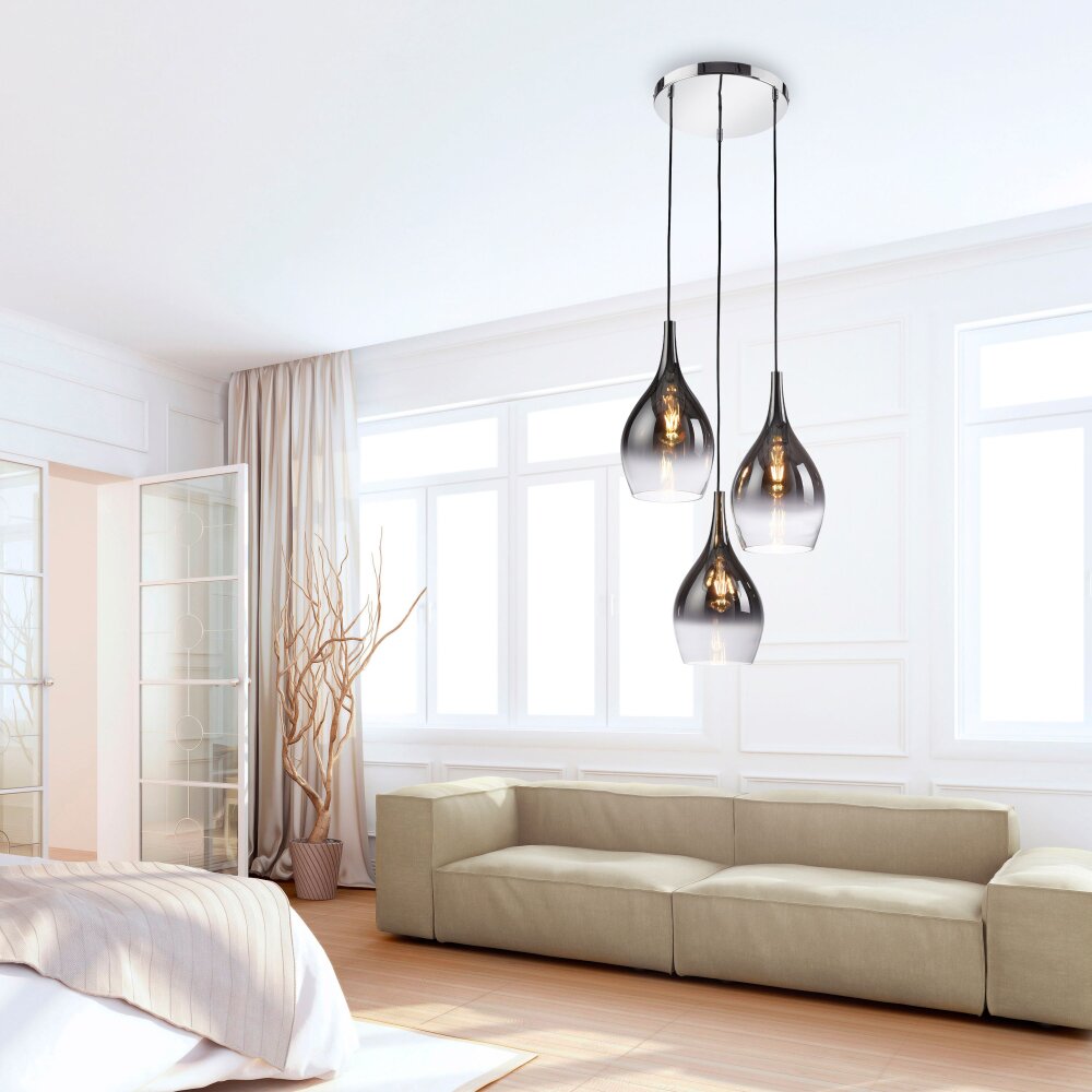 Paul Neuhaus PILUA Pendelleuchte Chrom, 3-flammig main product photo