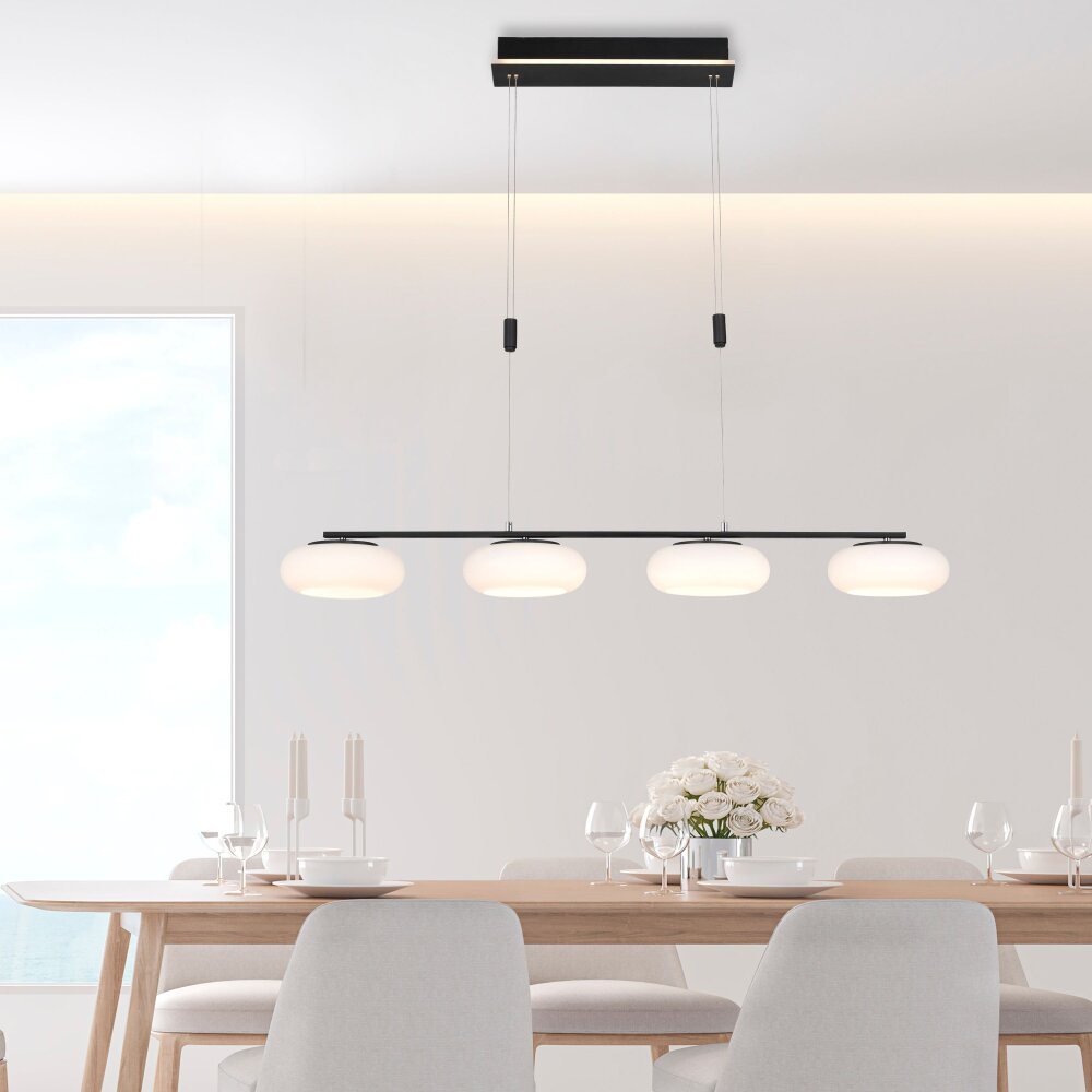 Paul Neuhaus Q-ETIENNE Pendelleuchte LED Schwarz, 4-flammig, Fernbedienung main product photo