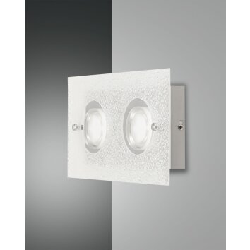 Fabas Luce Bali Wandleuchte LED Silber, 2-flammig