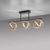Paul Neuhaus LOOP Deckenleuchte LED Messing, Schwarz, 3-flammig, Fernbedienung