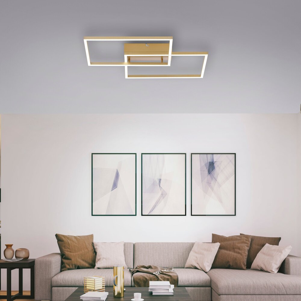Leuchten Direkt IVEN Deckenleuchte LED Messing, 2-flammig, Fernbedienung main product photo