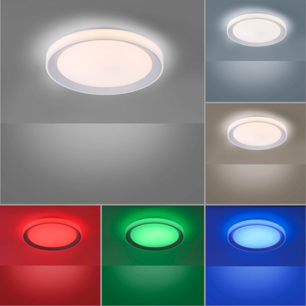 Leuchten Direkt LOLAsmart-LENI Deckenleuchte LED Silber 15110-21