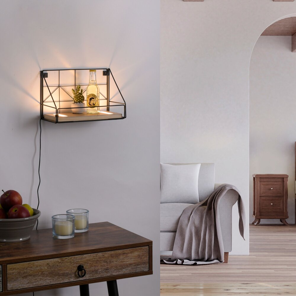 Leuchten Direkt BOARD Wandleuchte LED Braun, Schwarz, 1-flammig main product photo