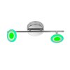 Wofi GEMMA Deckenleuchte LED Chrom, 2-flammig, Fernbedienung, Farbwechsler Wofi GEMMA Deckenleuchte LED Chrom, 2-flammig, Fernbedienung, Farbwechsler