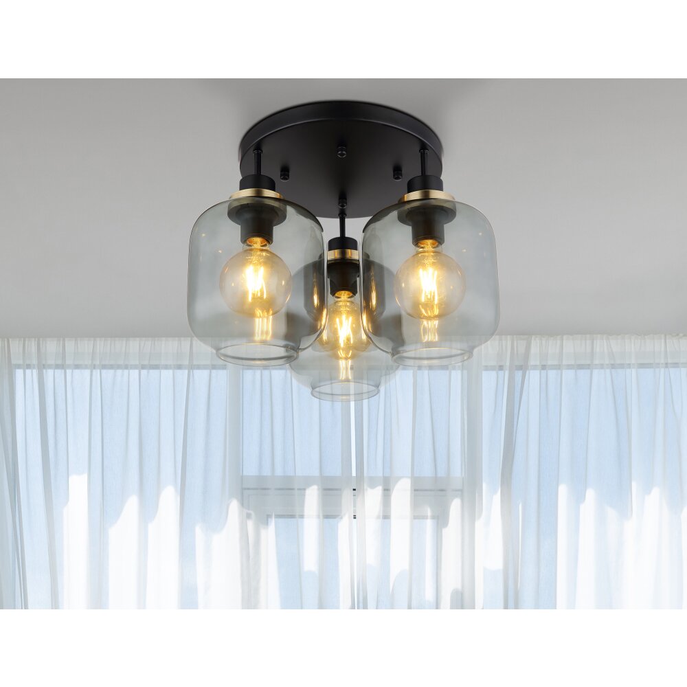 Globo OTHMAR Deckenleuchte Bronze, Schwarz, 3-flammig main product photo