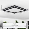 Audrieu Deckenpanel LED Schwarz, 2-flammig