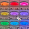 Monfebres Deckenleuchte LED Silber, Weiß, 1-flammig, Fernbedienung, Farbwechsler