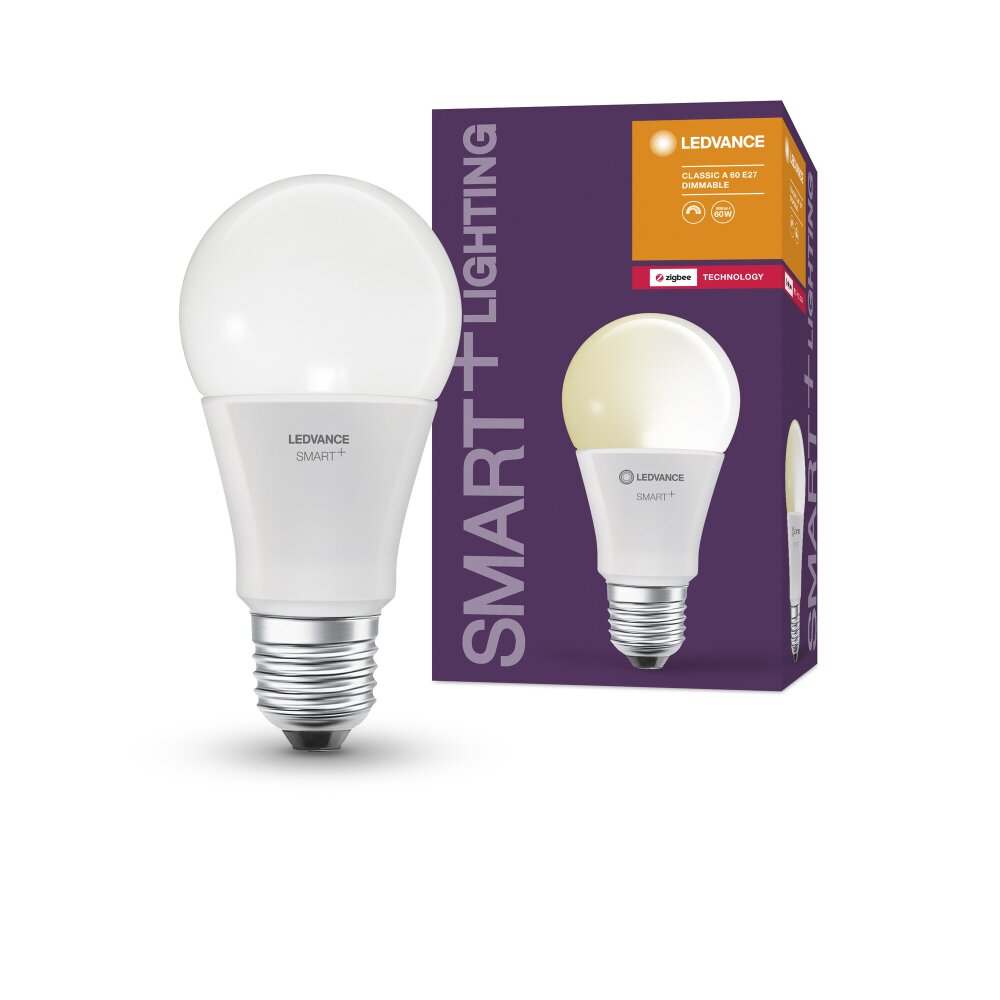 LEDVANCE SMART+ LED E27 9 Watt 2700 Kelvin 806 Lumen main product photo