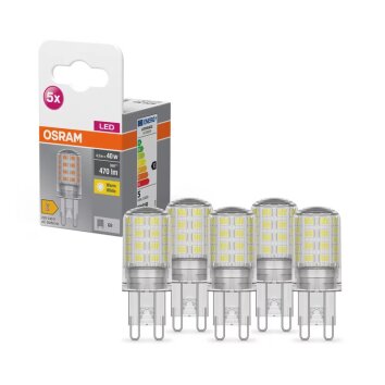 OSRAM LED BASE PIN 5er Set LED G9 4,2 Watt 2700 Kelvin 470 Lumen