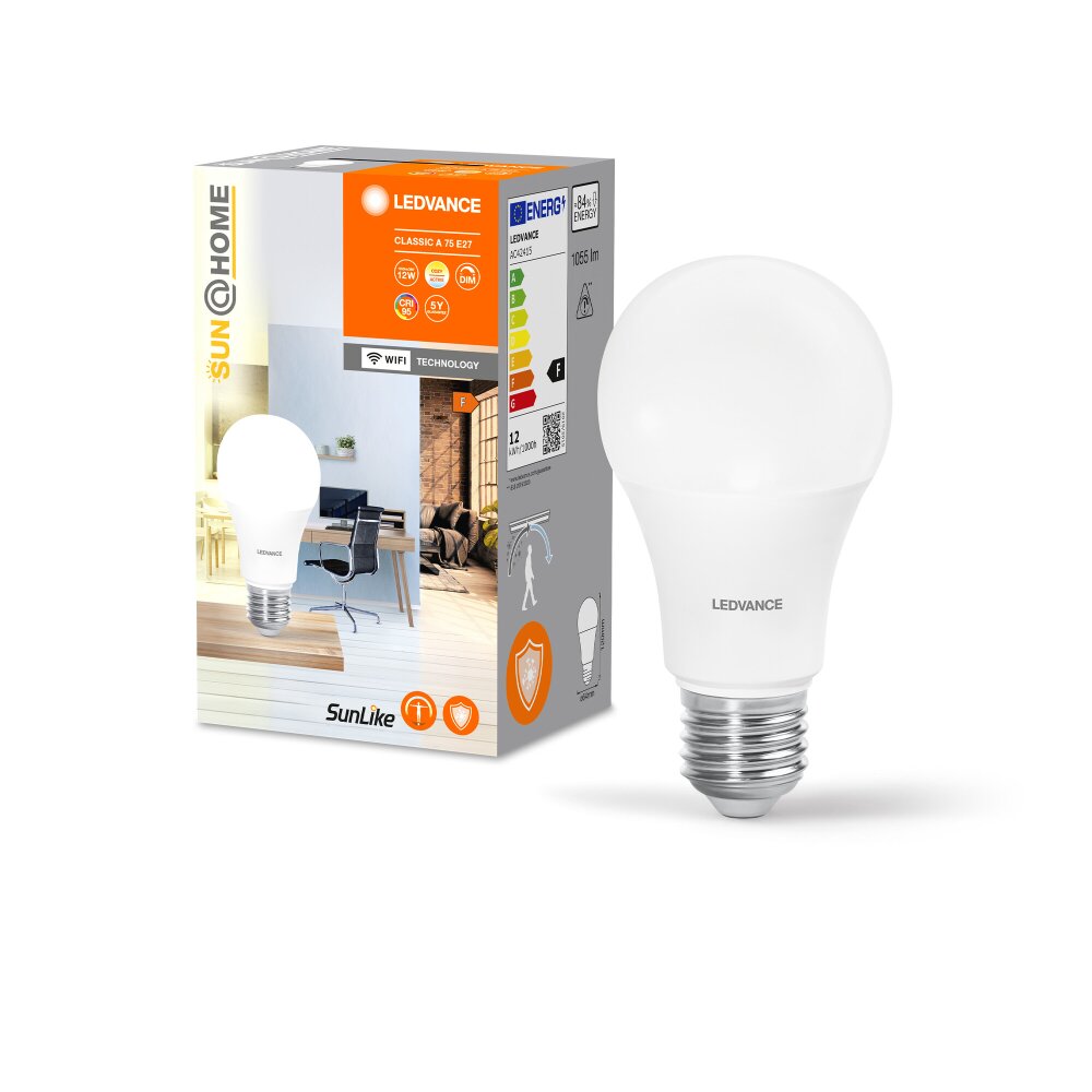 LEDVANCE Sun@Home LED E27 12 Watt 2200-5000 Kelvin 1055 Lumen main product photo