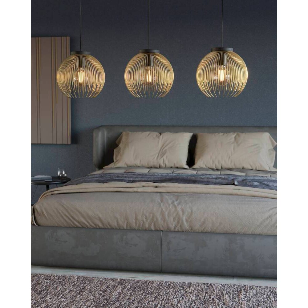 Eglo VENEZUELA Hängeleuchte Gold, Schwarz, 3-flammig main product photo