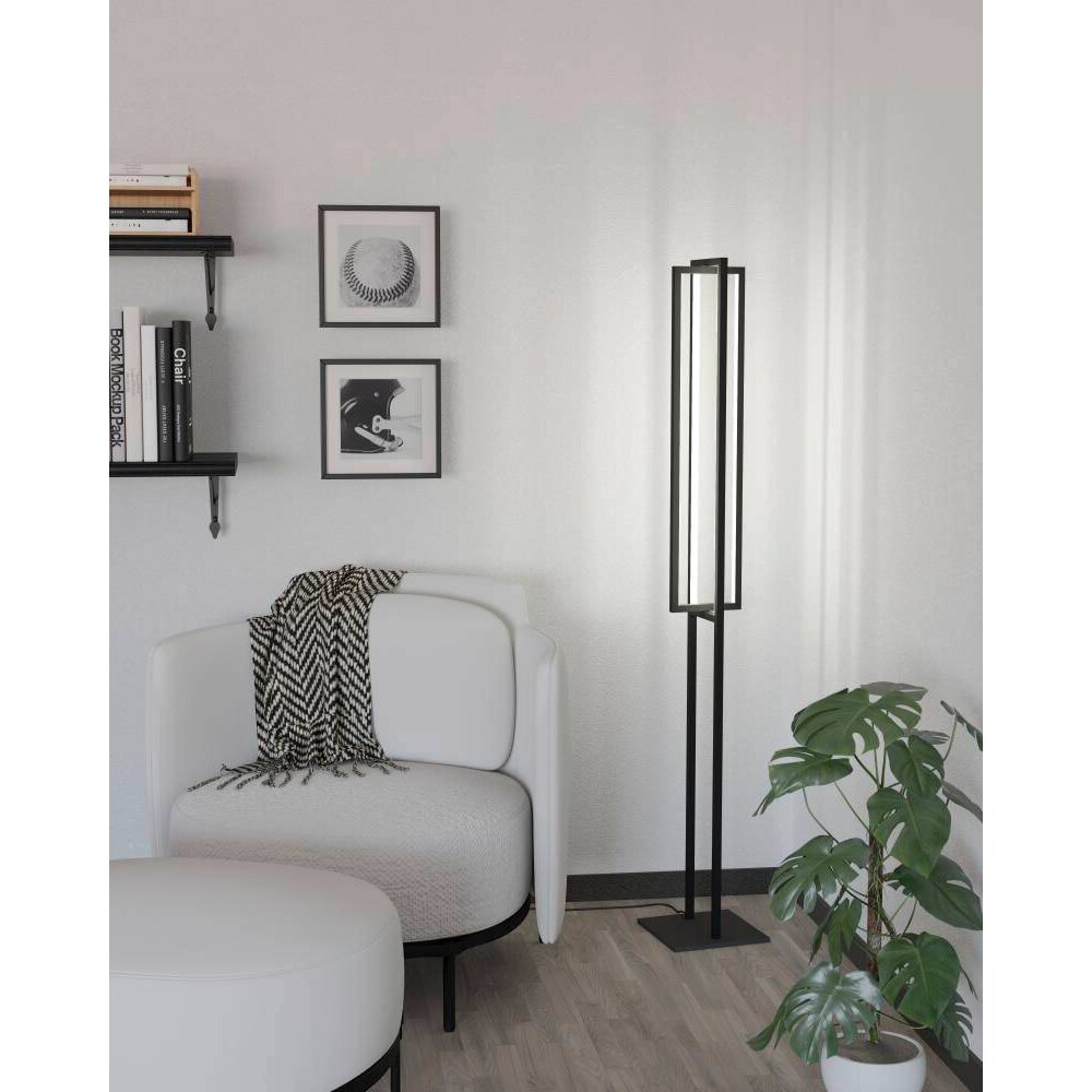 Eglo SIBERIA Stehleuchte LED Schwarz, 1-flammig, Fernbedienung main product photo