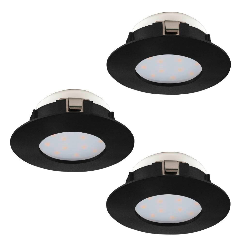 Eglo PINEDA Einbauleuchte 3er Set LED Schwarz, 3-flammig main product photo