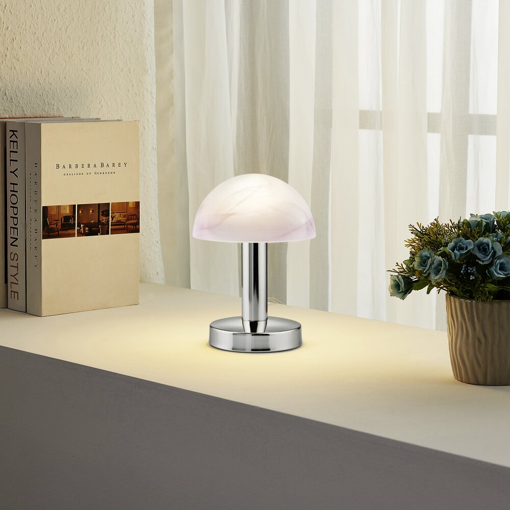 Trio Fynn 2 Tischleuchte Aluminium, Chrom, 1-flammig main product photo