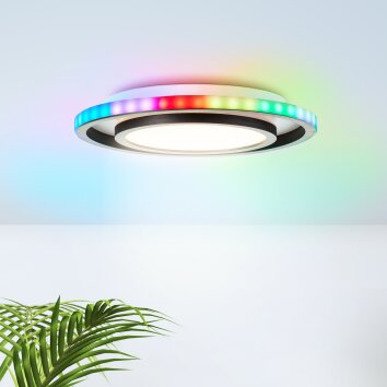 Brilliant Blaine Deckenleuchte LED Weiß, 1-flammig, Fernbedienung, Farbwechsler Brilliant Blaine Deckenleuchte LED Weiß, 1-flammig, Fernbedienung, Farbwechsler