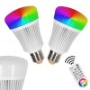 Candal E27 LED RGB 11 Watt 2200-6500 Kelvin 806 Lumen 2er Set mit Fernbedienung