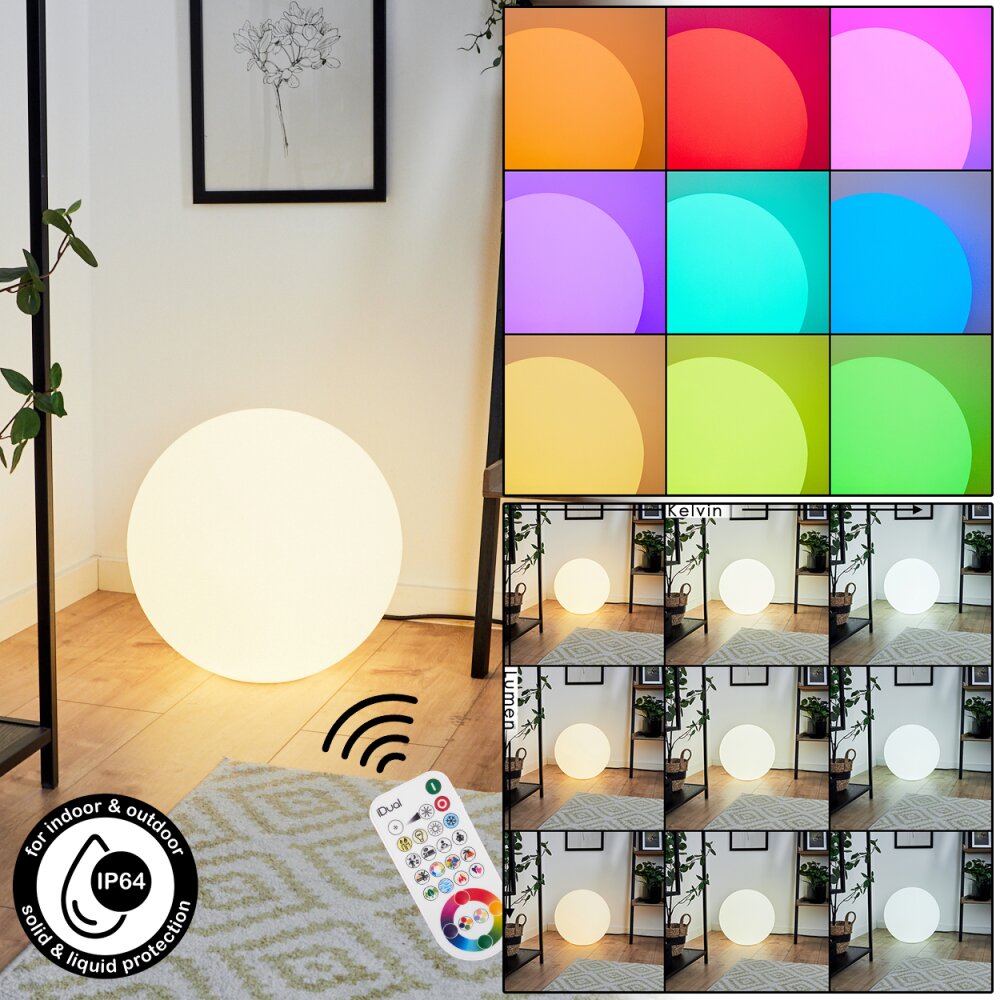 Loural Stehleuchte LED Nickel-Matt, 1-flammig, Fernbedienung, Farbwechsler main product photo