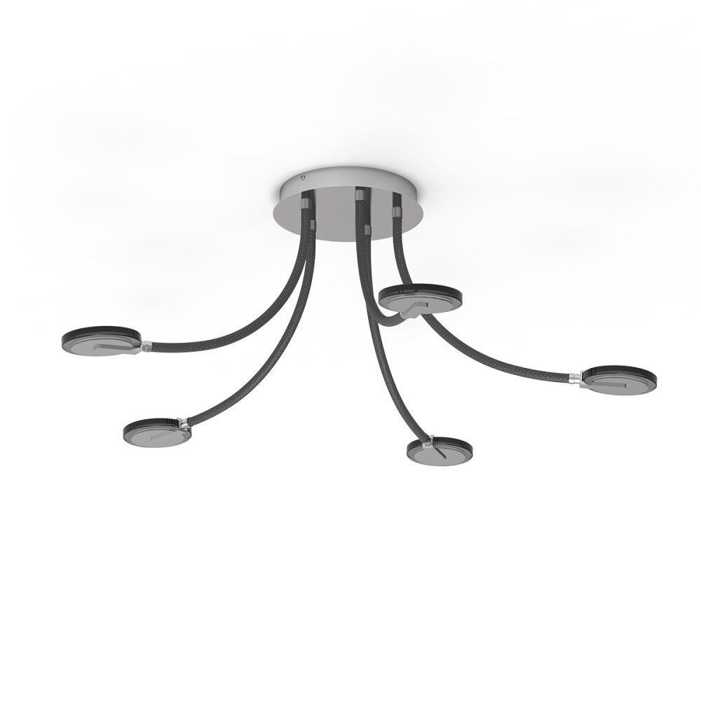 Steinhauer Turound Deckenleuchte LED Stahl gebürstet, 5-flammig main product photo