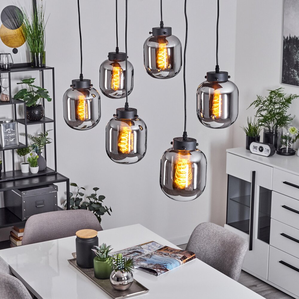 Arieux Hängeleuchte Schwarz, 6-flammig main product photo