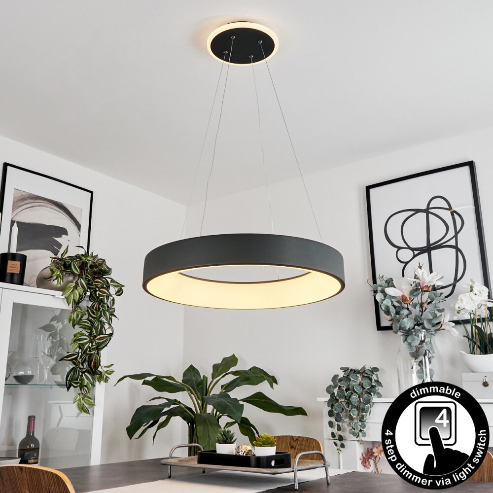 Areja Pendelleuchte LED Anthrazit, Weiß, 1-flammig main product photo