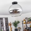 Koyoto Deckenleuchte Glas 30 cm Chrom, Klar, Rauchfarben, 1-flammig