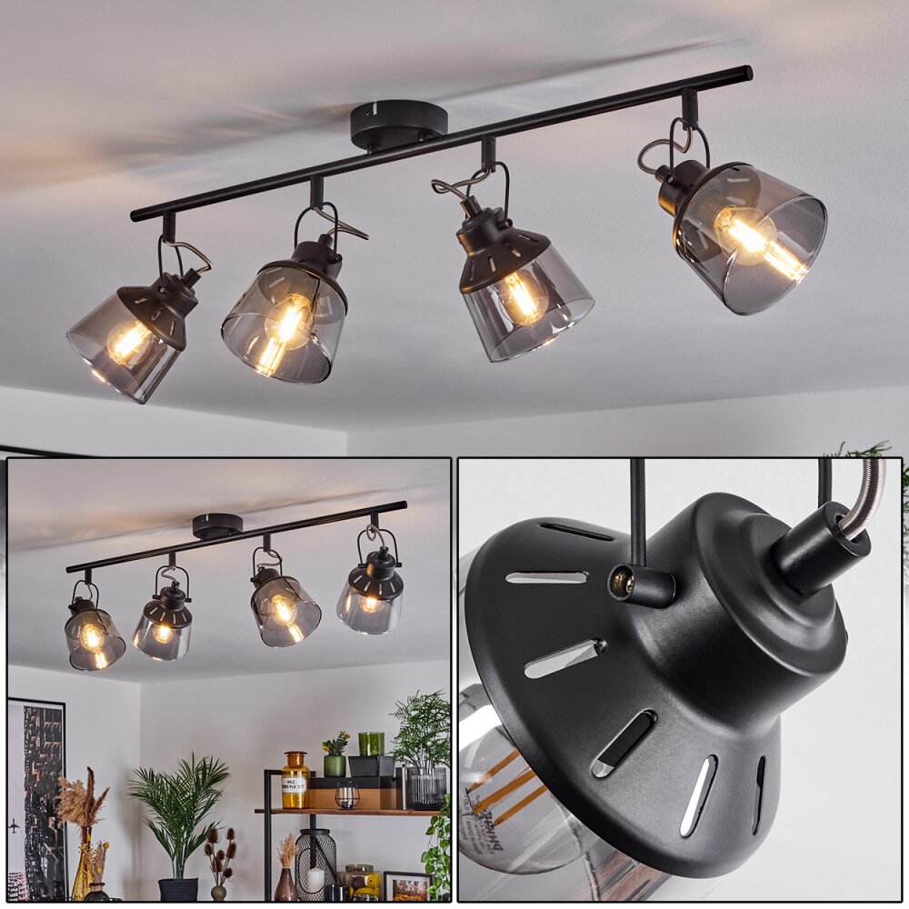 Safari Deckenleuchte Schwarz, 4-flammig main product photo