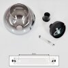 Koyoto Deckenleuchte Glas 25 cm Chrom, Klar, Rauchfarben, 1-flammig