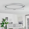 Finsrud Deckenpanel LED Silber, 1-flammig