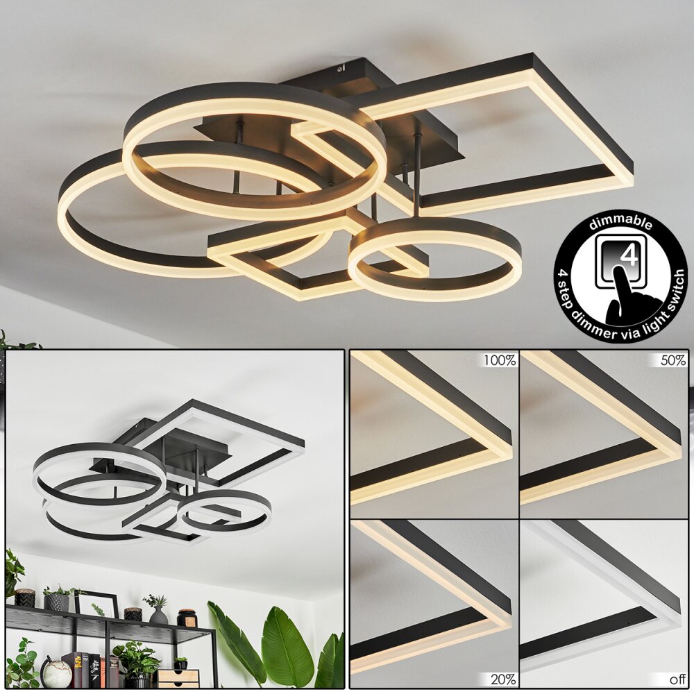 Sistelo Deckenleuchte LED Schwarz, 1-flammig main product photo