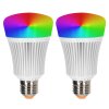 iDual E27 LED RGB 11 Watt 2200-6500 Kelvin 806 Lumen 2er Set mit Fernbedienung