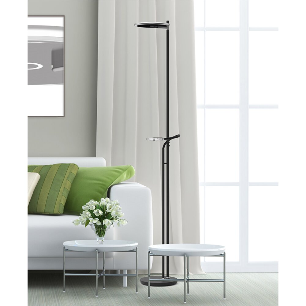 Steinhauer Turound Deckenfluter LED Schwarz, 2-flammig main product photo