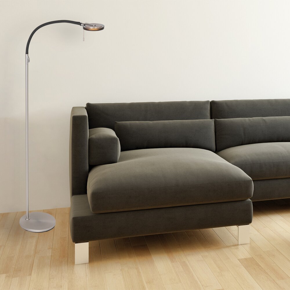 Steinhauer Turound Stehleuchte LED Stahl gebürstet, 1-flammig main product photo