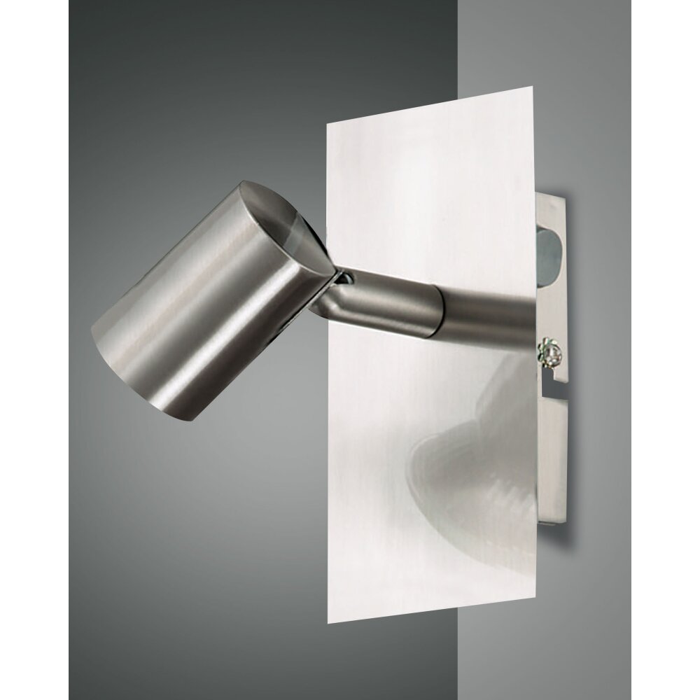 Fabas Luce Tucson Wandleuchte Nickel-Matt, 1-flammig main product photo