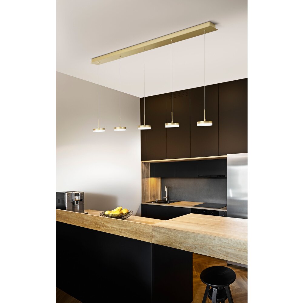 Fabas Luce Dunk Pendelleuchte LED Messing, 5-flammig main product photo