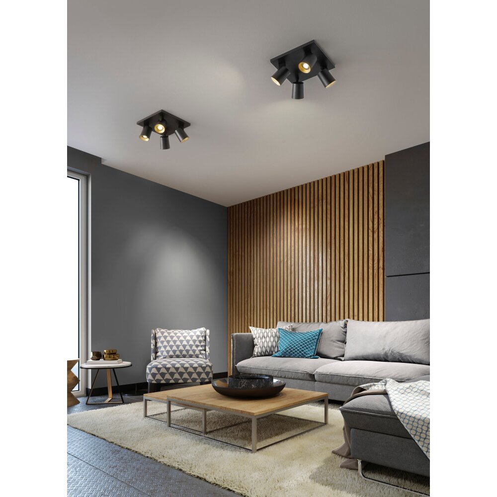 Fabas Luce Modo Deckenleuchte Schwarz, 4-flammig main product photo