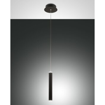 Fabas Luce Prado Pendelleuchte LED Schwarz, 1-flammig