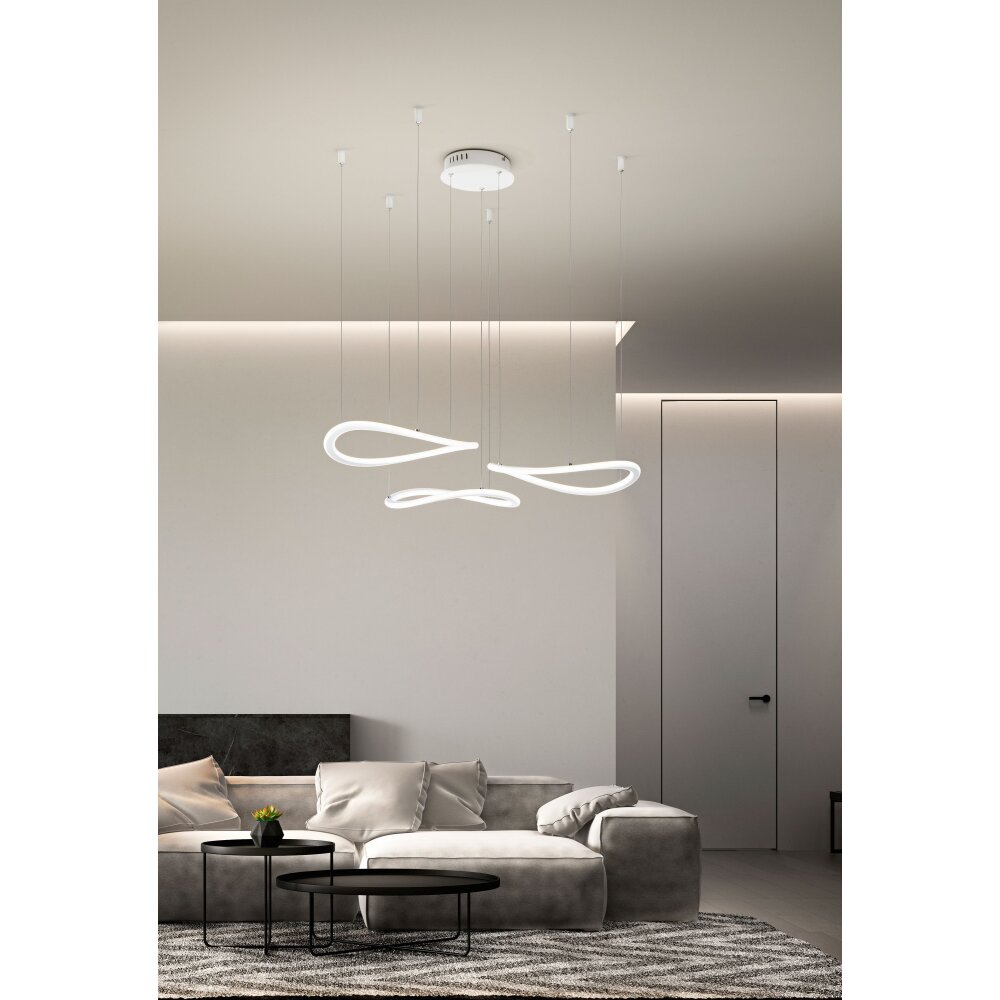 Fabas Luce Tirreno Pendelleuchte LED Weiß, 3-flammig main product photo
