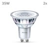 Philips Classic 2er Set LED GU10 3,5 Watt 2700 Kelvin 255 Lumen