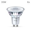 Philips Classic 6er Set LED GU10 3,5 Watt 4000 Kelvin 275 Lumen