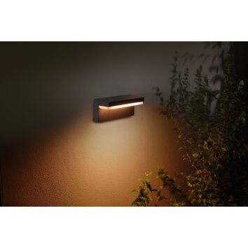 Philips Hue Nyro Außenwandleuchte LED Schwarz, 1-flammig, Farbwechsler