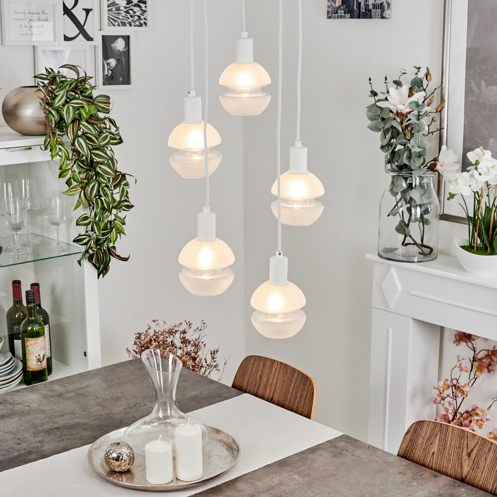 Ventosa Hängeleuchte Weiß, 5-flammig main product photo