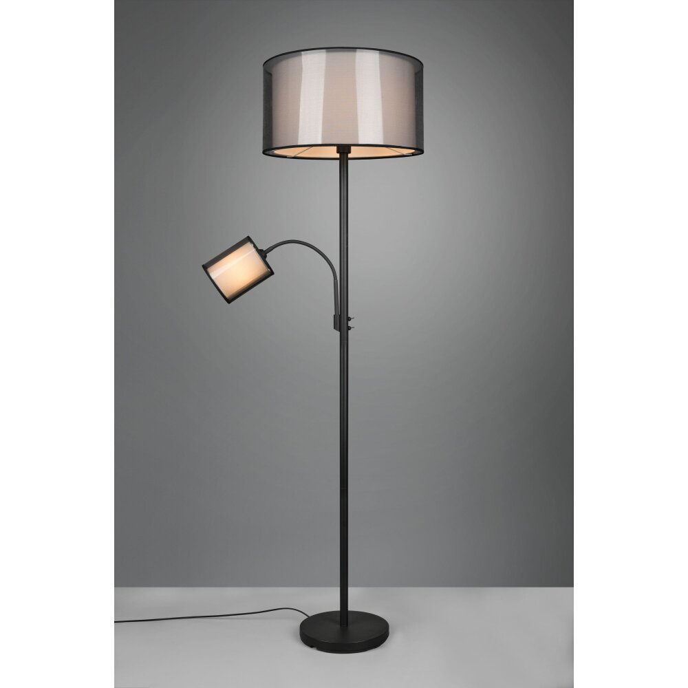 Trio Burton Stehleuchte Schwarz, 2-flammig main product photo